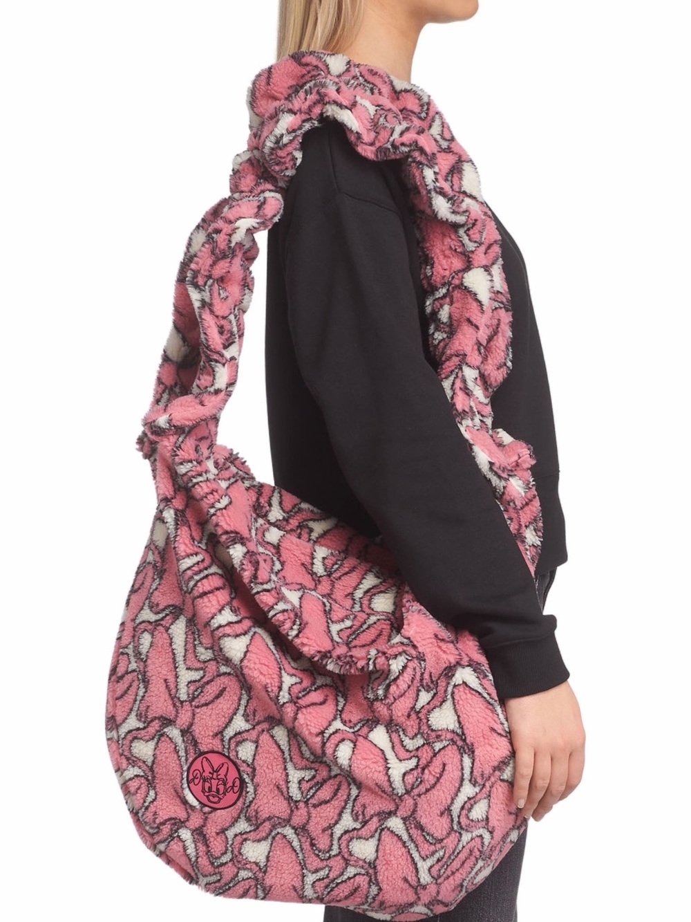 Chopova Lowena x Disney Daisy Duck Bow Fleece Shoulder Bag
